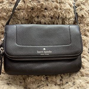 Kate Spade black leather crossbody